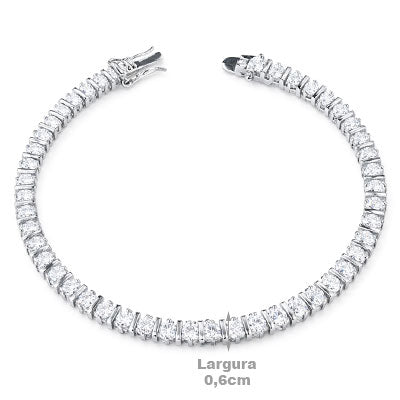 Pulseira de Prata com Zircônia - 66147