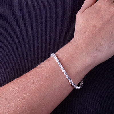 Pulseira de Prata Coração - 66154