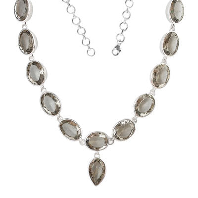 Gargantilha de Prata com Prehnita - 66165