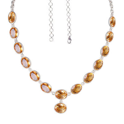 Gargantilha de Prata com Citrino - 66166