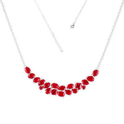 Gargantilha de Prata com Rubi - 66172
