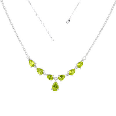 Gargantilha de Prata com Peridoto - 66178