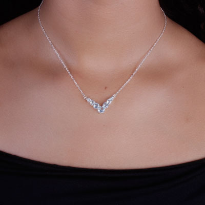 Gargantilha de Prata com Topázio - 66185