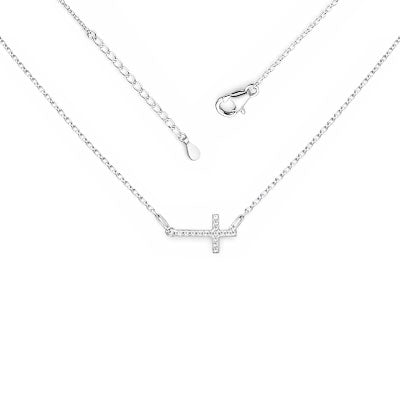 Gargantilha de Prata Cruz - 66195