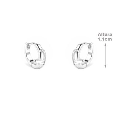 Argola de Prata Coração - 66329 - soprata