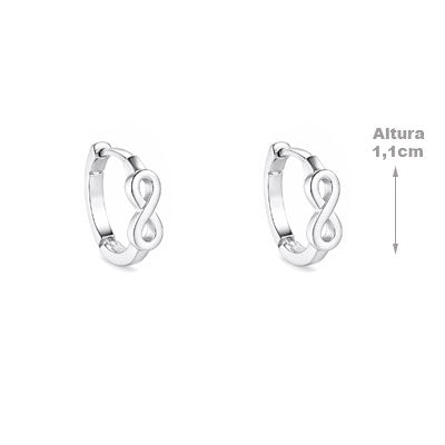 Argola de Prata Infinito - 66330