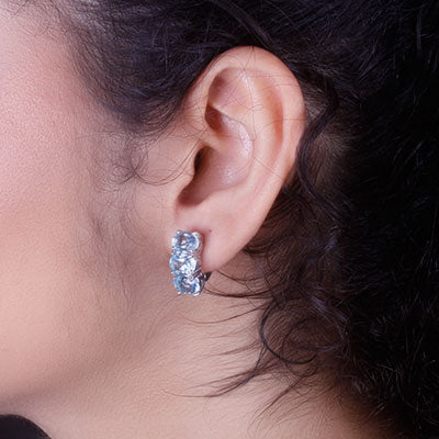 Argola de Prata com Topázio - 66343