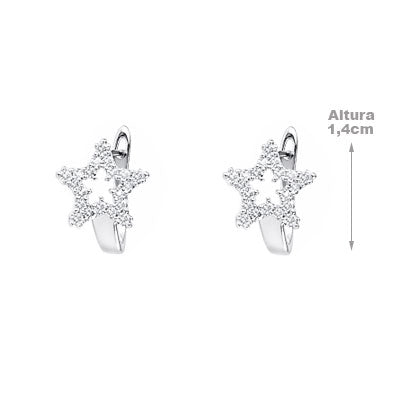 Argola de Prata Estrela - 66346