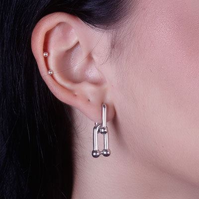 Argola de Prata Elo - 66349