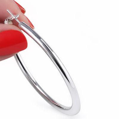 Argola de Prata Lisa - 66351