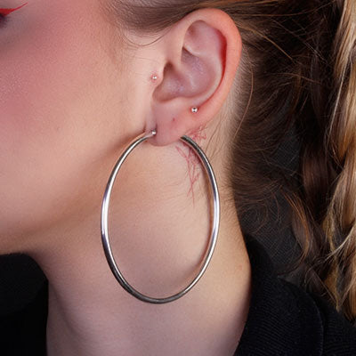 Argola de Prata Lisa - 66352