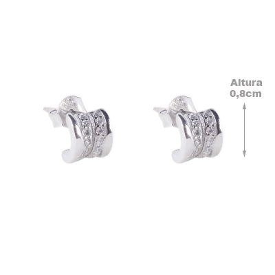 Argola de Prata com Zircônias - 66354