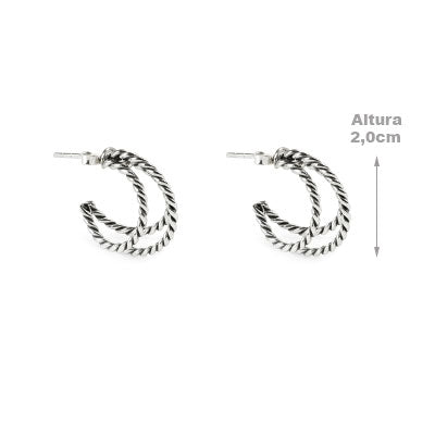 Argola de Prata Trabalhada - 66360