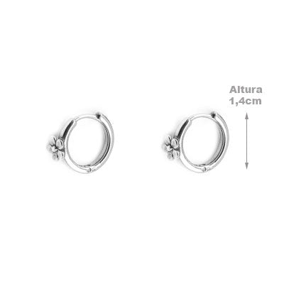 Argola de Prata Flor - 66361