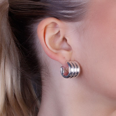 Argola de Prata Lisa - 66363