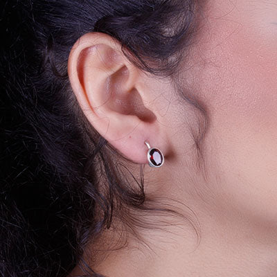 Argola de Prata com Granada - 66368