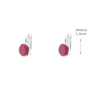 Argola de Prata com Rubi - 66370