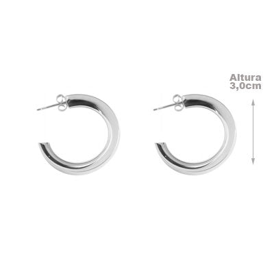 Argola de Prata Lisa - 66378