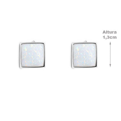 Argola de Prata com Opala - 66388