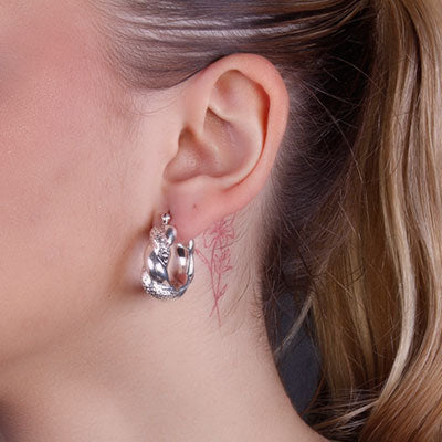 Argola de Prata Trabalhada - 66389