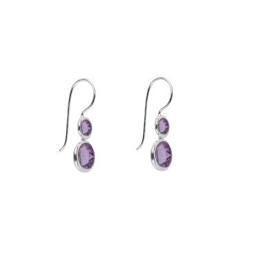Brinco De Prata com Ametista - 66429