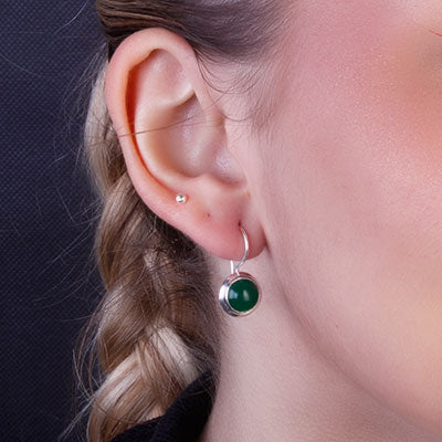 Brinco de Prata com Crisopázio - 66435