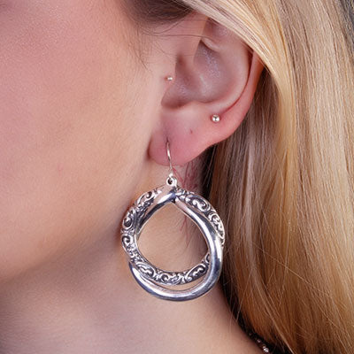 Brinco de Prata Trabalhado - 66440