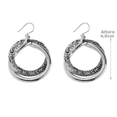 Brinco de Prata Trabalhado - 66440