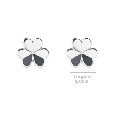 Brinco de Prata Trevo - 66443