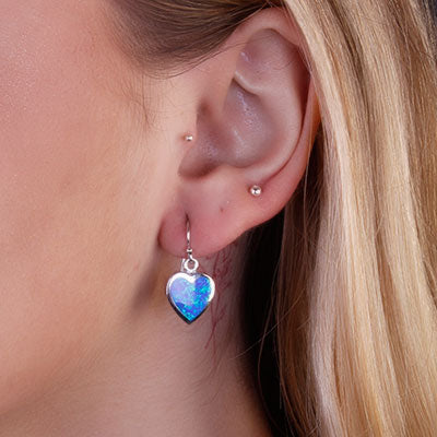 Brinco de Prata com Granada - 65966