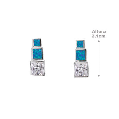 Brinco de Prata com Pedras - 66463