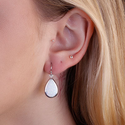 Brinco de Prata com Opala - 66465