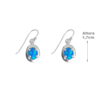 Brinco de Prata com Opala - 66476