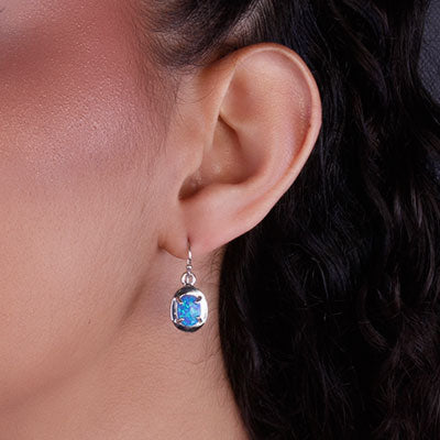 Brinco de Prata com Opala - 66476