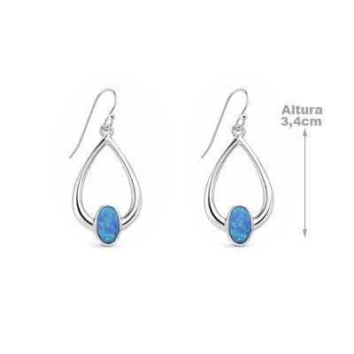 Brinco de Prata com Opala - 66480