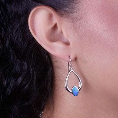 Brinco de Prata com Opala - 66480