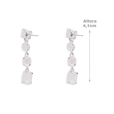 Brinco de Prata com Pedra da Lua - 66482