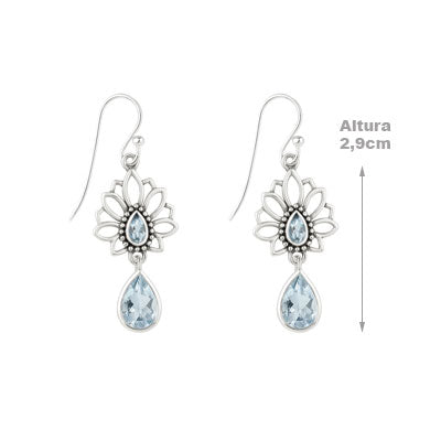 Brinco de Prata com Topázio - 66485