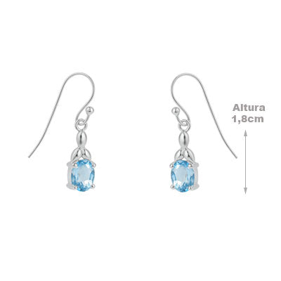 Brinco de Prata com Topázio - 66492