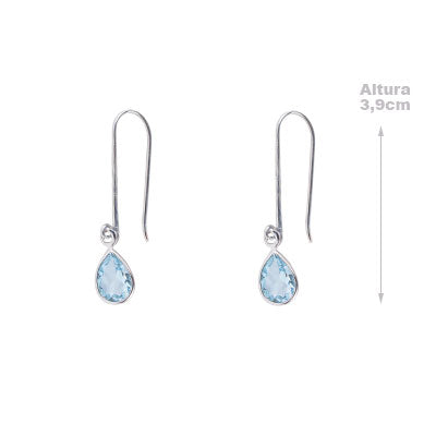 Brinco de Prata com Topázio - 66496