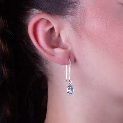 Brinco de Prata com Topázio - 66496