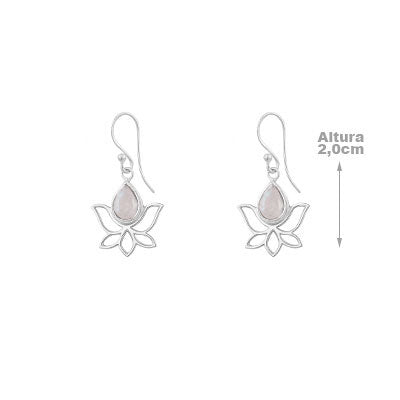 Brinco de Prata com Pedra da Lua - 66507