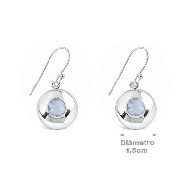 Brinco de Prata com Topázio - 66532