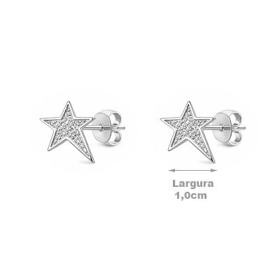 Brinco de Prata Estrela - 66545 - soprata