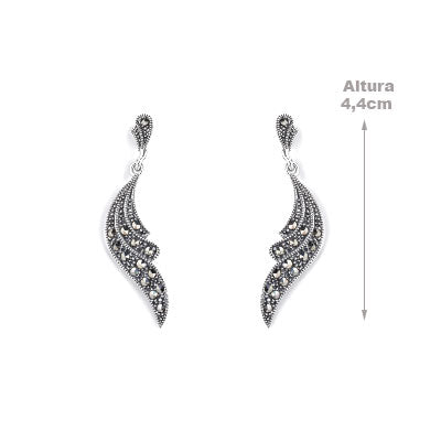 Brinco de Prata com Marcassitas - 66557