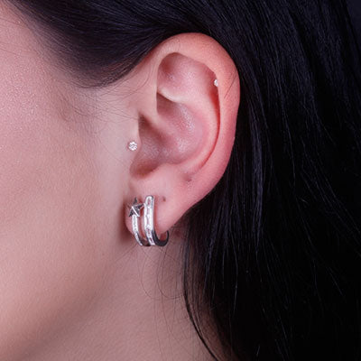 Brinco de Prata Ear Hook - 66558