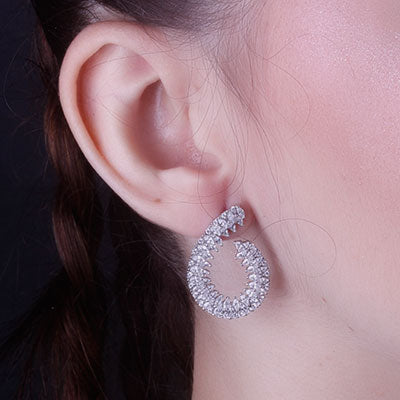 Brinco de Prata com Zircônias - 66559