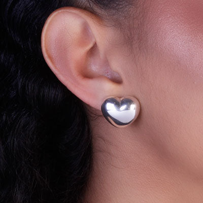 Brinco de Prata Coração - 66565