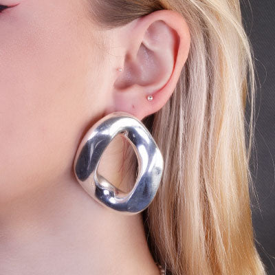 Brinco de Prata Liso - 66571