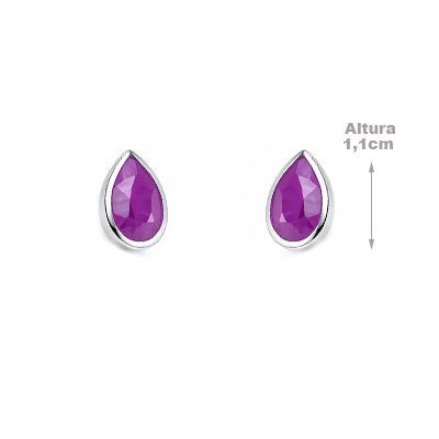 Brinco de Prata com Ametista - 66584